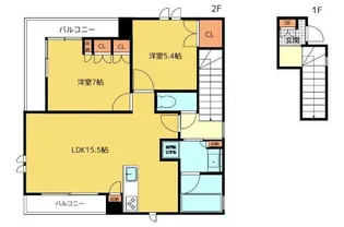 シュシュ中野坂上【2階】の間取り