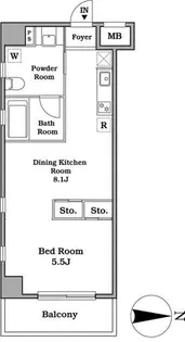 レジディア武蔵小杉【3階】の間取り