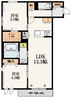 エルコート元郷【1階】の間取り