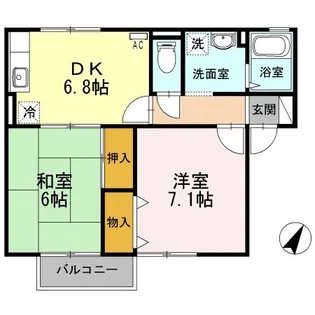 セジュールたさき B棟【1階】の間取り