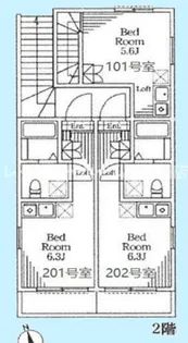 コンフォート読売ランド前 参番館【2階】の間取り