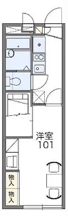 レオパレス權兵衞【2階】の間取り