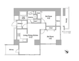 プラザタワー勝どき【13階】の間取り