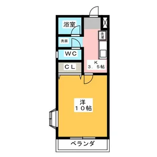 メゾン・ドゥ中根【1階】の間取り