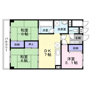 シャンボール二日町【13階】の間取り