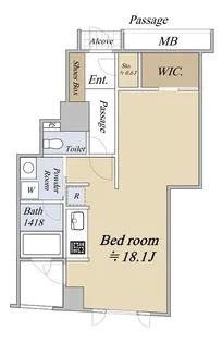 プラウド横濱関内【9階】の間取り