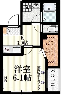 メゾンシュシュ【2階】の間取り