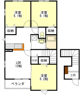 フレックス津 A棟・B棟【2階】の間取り