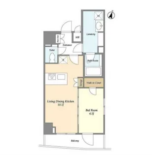 ディームス東新宿【6階】の間取り