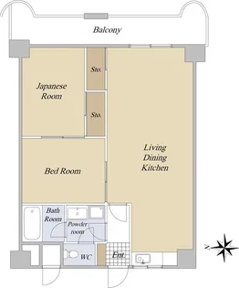 大輪マンション日置【6階】の間取り