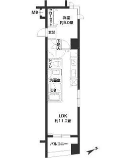 カスタリア新御茶ノ水【5階】の間取り