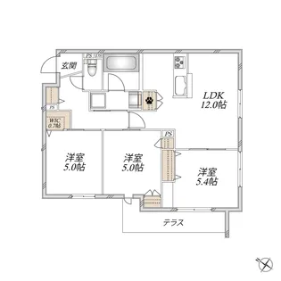 レア・オリナ【1階】の間取り