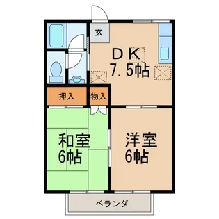 ロイヤルハイツ【1階】の間取り