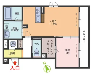 ザ レジデンス研磨【2階】の間取り