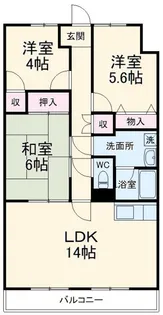 アヴニール愛野【4階】の間取り