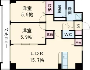 ソレイユ御蔵町(おくらまち)【2階】の間取り