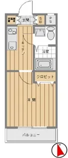 スカイコート品川御殿山EAST【3階】の間取り