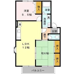 メゾンボナール EF【2階】の間取り