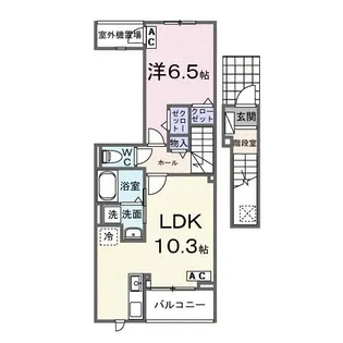 ソルジエンテ【2階】の間取り