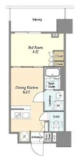 ヴィラクレール浅草【2階】の間取り