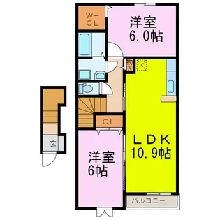 フランメゾン【2階】の間取り