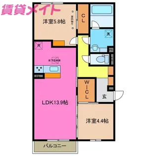 ディーソルビア石塚町 A【1階】の間取り
