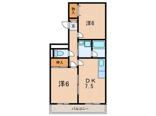 Cプレステージ若草I【3階】の間取り