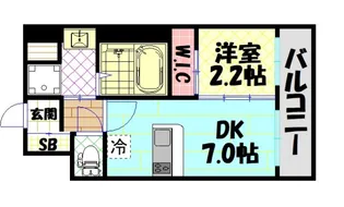 セレニテ難波ミラク壱番館【2階】の間取り