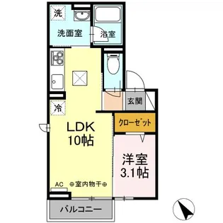シエル【1階】の間取り