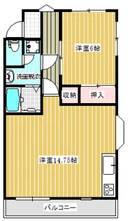 ガーデン美濃和B【1階】の間取り