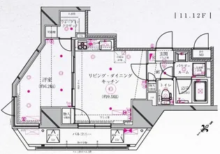 C’est joli駒込【11階】の間取り