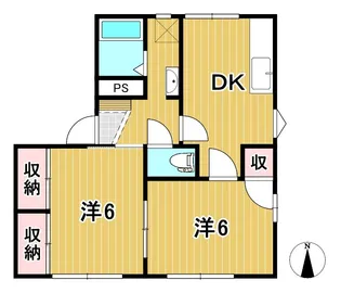 タウニィ山本【2階】の間取り