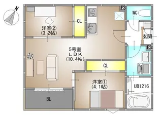 REGALEST 藤原光町【3階】の間取り