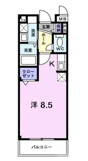 ハイツ 北三国【3階】の間取り