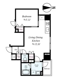 ラフィスタ錦糸町【9階】の間取り