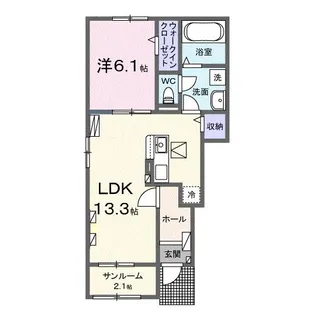 クリーン・ハートT【1階】の間取り