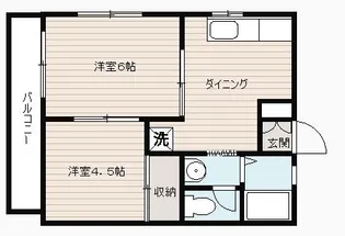 TーメーゾンA棟【2階】の間取り