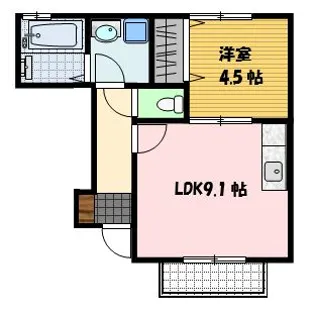 D-room梁川【1階】の間取り