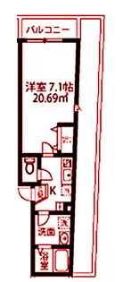 ラフィーネ鶴ヶ峰【2階】の間取り