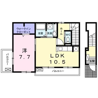 ローズK【2階】の間取り