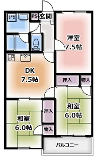 井出マンションB【2階】の間取り