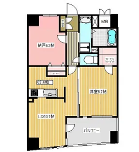 BECK EAST【3階】の間取り
