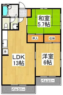 プレタメゾン小山【2階】の間取り