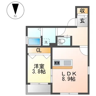 MS西志賀【2階】の間取り