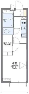 レオパレスCentury大林【1階】の間取り