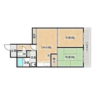 都島北通りマンション【4階】の間取り