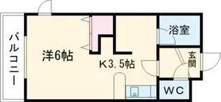 パークコート恵み野【3階】の間取り