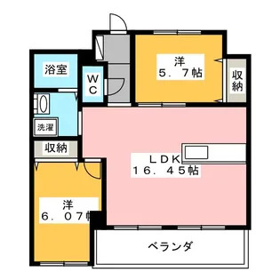 ベル・ウッドマンション【2階】の間取り