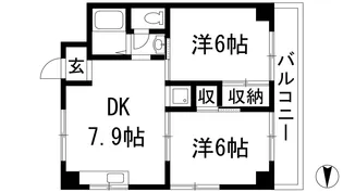 シャンブル吉岡【3階】の間取り