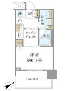 Brillia Tower 浜離宮【11階】の間取り